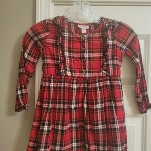 Cat & Jack Plaid Ruffled Dress Size 5T